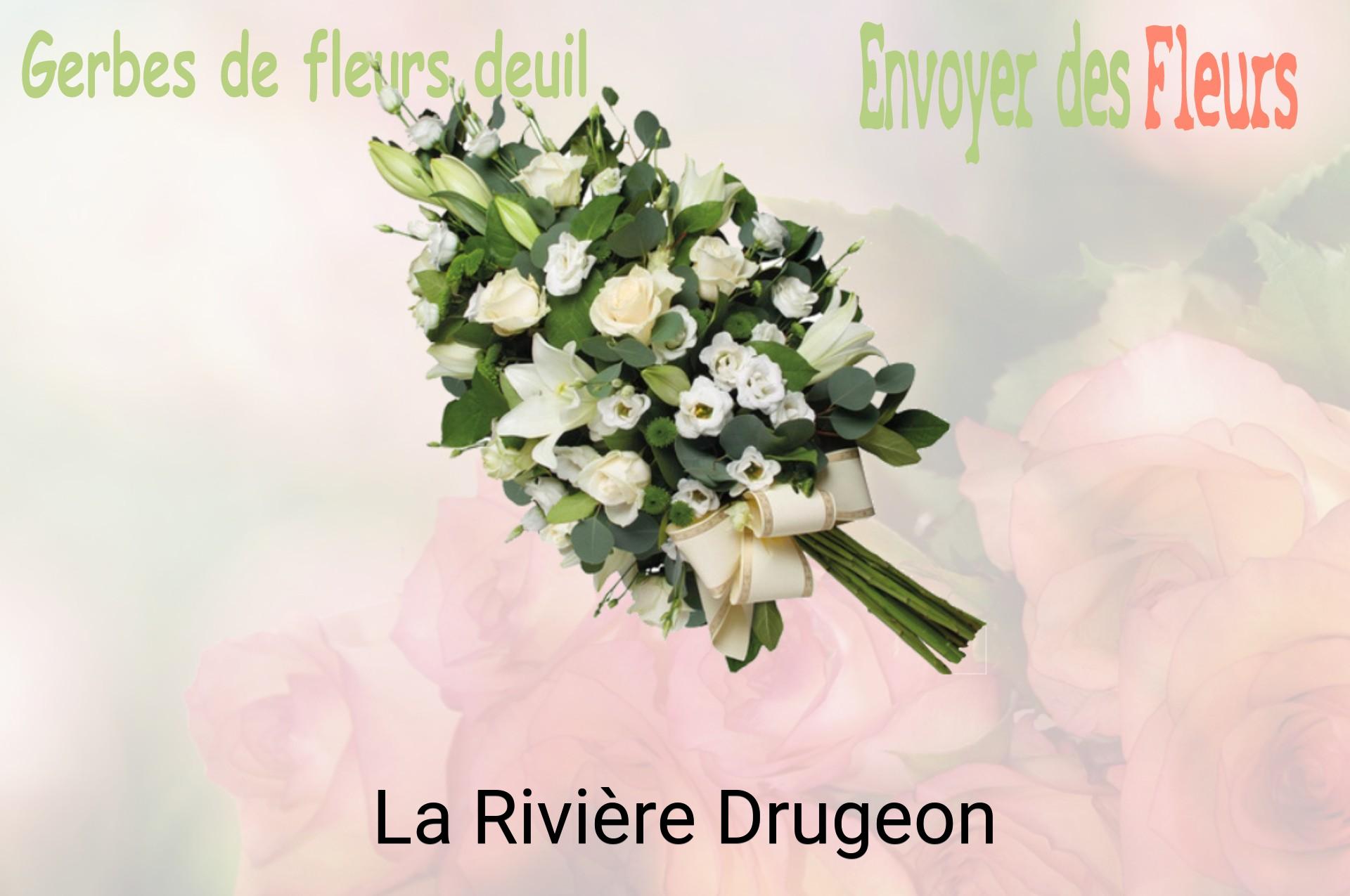 Gerbe de fleurs de deuil livrée à La Rivière-Drugeon